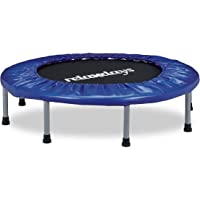 Relaxdays Cama Elástica Fitness Plegable para Interior- Metal-Nailon-Poliéster- Azul-Negro- 22 x 95 x 95 cm- Adultos…
